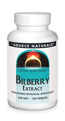 Source Naturals Bilberry Extract 100mg, Standardized Botanical Antioxidant, 120 Tablets