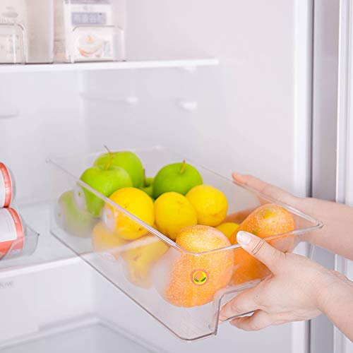 Modern Kitchen Pantry Refrigerator Plastic Organizer Bins Storage Rack Cabinet for Food, Books, Drinks, Fruit, Bathroom Accessories 2 Pcs/set