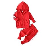 Langarm-Body Trainingsnazug Reißverschluss T-Shirts und Shorts Sets Sport Set Freizeitanzug Trainingsanzug Kinder Kurz Sportanzug Jogginganzug Mädchen Jungen Hoodie + Hosen 2Tlg