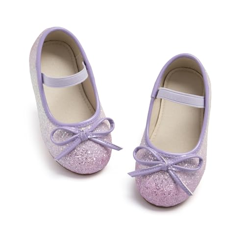 ESTINE Girls Dress Ballet Princess Flats Fashion Pearl Chain Sparkling for Toddler Little Kid Girl