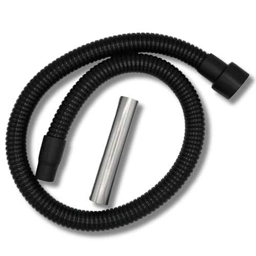 Tuyau aspirateur Lavor de 1,5 m avec embout métallique - flexible, noir, pour cheminées et poêles