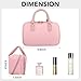 Travel Makeup Bag for Women Fashion Large Capacity Pouch Open Flat Cosmetic Portable Organizer Waterproof Large Opening Storage Toiletry Bags Vertical Free-Standing Brush Holder for Easy Access Pink