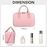 Travel Makeup Bag for Women Fashion Large Capacity Pouch Open Flat Cosmetic Portable Organizer Waterproof Large Opening Storage Toiletry Bags Vertical Free-Standing Brush Holder for Easy Access Pink - Image 3
