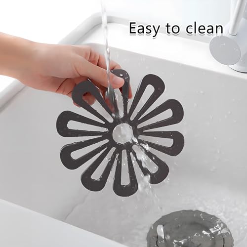 Silicone Trivets for Hot Pans,Heat Resistant Non Slip,Kitchen Worktop Tool(Black 2Pcs) - Image 4