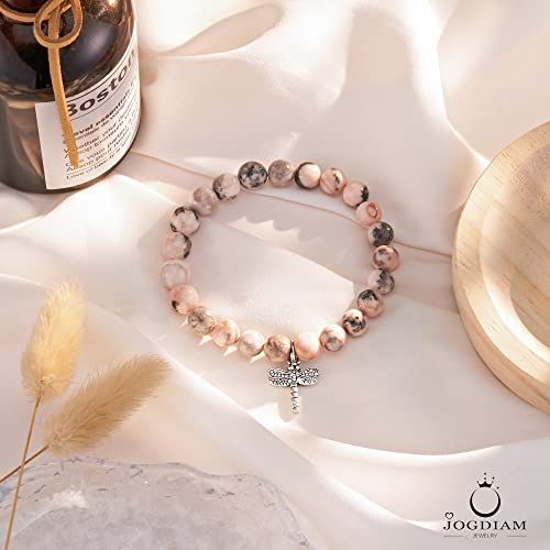 Dragonfly Gifts for Women Natural Stone Charm Bracelets for Daughter Friend Gifts4