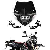 AnXin Dirt Bike Headlight,Motorcycle Head Light Universal for DRZ400 DRZ400SM DRZ400S RMZ450 Supermoto Enduro Motocross Dirt Pit Bike Black