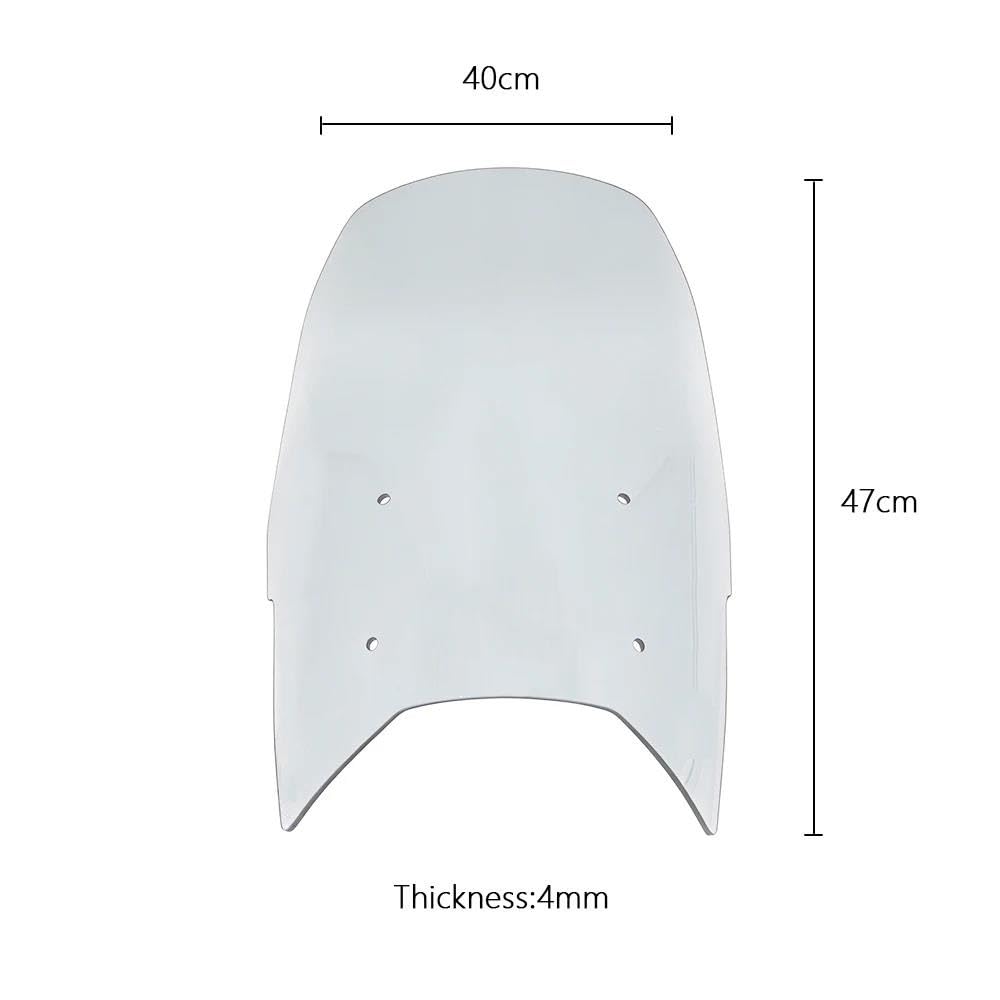 Parabrezza Moto Spoiler Per Loncin Per Voge Per DS800X Per Rally Per DSX800 800 Per DSX Parabrezza Moto(LIGHT GRAY)