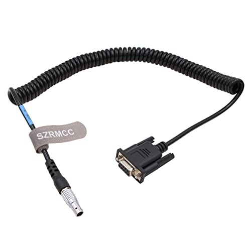 SZRMCC 563625 GEV102 0B 5 Pin to DB9 RS232 Data Transfer Cable for Lei-ca Total Station TPS1200 2003 Receiver to PC (Coiled Cable)