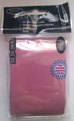 YuGiOh MAX Protection 50 Count Gaming Card Sleeves Flat Pink