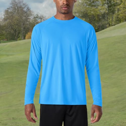 Image of MAGCOMSEN Men's Long Sleeve Shirts UPF 50+ UV Sun Protection Athletic Shirts for Hiking Running Workout Rash Guard