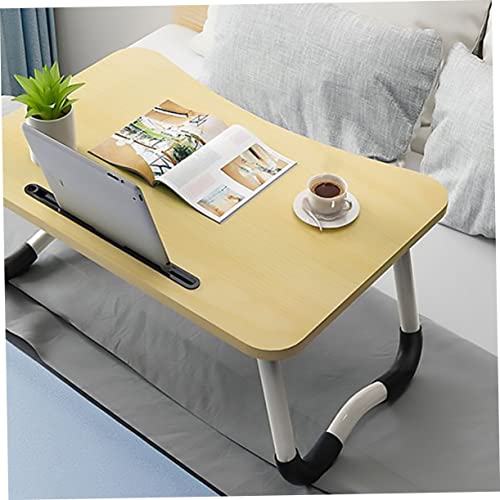 HOMSFOU 2Pcs Folding Table Legs Metal Foldable Stand Legs for Bed Desk Sofa Table Furniture Hardware with Non-Slip Rounded Bottom - Thumbnail 2