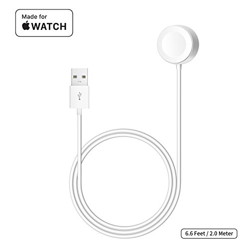 [ Apple MFi Certified ] Apple Watch Charger, MPIO iWatch Magnetic Charging Cable for iWatch 38mm 42mm, Apple Watch Series 1/2/3/4 (6.6 Feet/2.0 Meter)