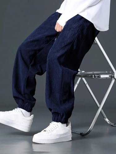 Image of GRECIILOOKS Men's Cotton Cargo Track Pants - Loose Fit Joggers for Men | Korean Style Travel & Lounge Wear with Pockets (Available in Plus Size)