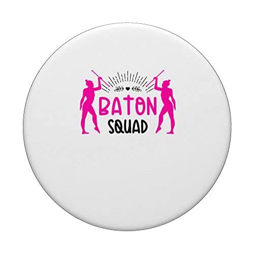 Majorette Twirler Baton Twirling PopSockets Swappable PopGrip, Black - Image 3