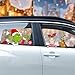 Christmas Car Decorations, Christmas Car Decals Waterproof PVC Window Stickers Clings for Holiday Xmas Car Accessories (Style A)