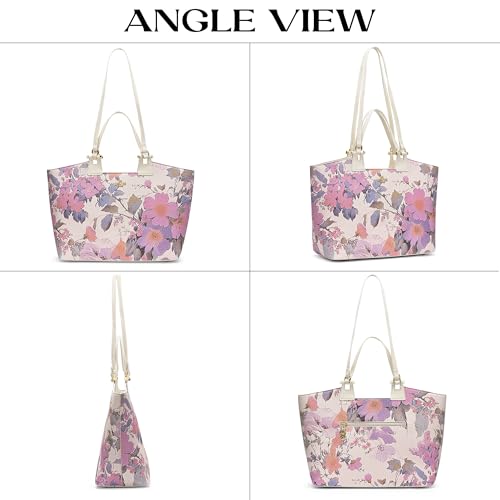 Image of LAVIE PARIS Women's Fleur Large Tote Handbag | Tote Bag for Work | Ladies Purse | Stylish Shoulder Bag | Gift for Women