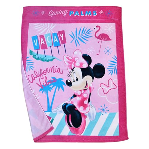 丸眞 子供用 タオルケット ディズニー ミニー ピンクバケーション ピンク 夏用 2125017900 [5]