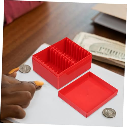 Caja plástica para almacenar monedas multifuncional miniatura 6