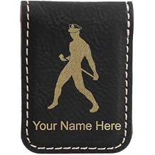 LaserGram Slim Magnetic Money Clip, Exotic Male Dancer, Personalized Engraving Included Black with Gold