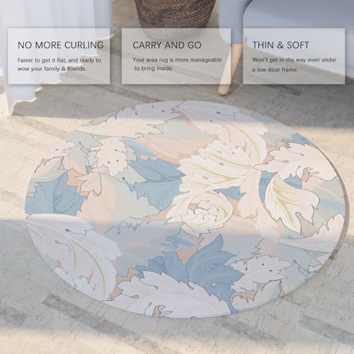 Tapis de décoration intérieure rond 200cm lavable et mince