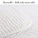 Cozy Line Home Fashions 100% Cotton Square Check Stitch Solid White Quilt Bedding Set, Bedspread Coverlet Lightweight for All Seasons (Maze - White, Twin - 2 piece)