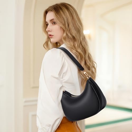 Chelmon Faux Leather Hobo Shoulder Bag (Black) - image 2