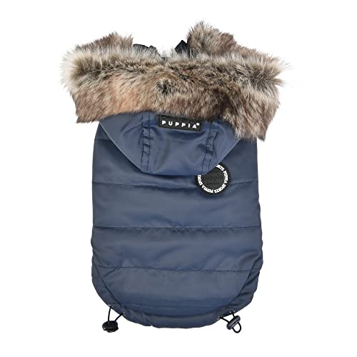 Puppia  WINTER WARM FLEECE DOG COAT WITH HOOD Navy_Hollis  S TCY