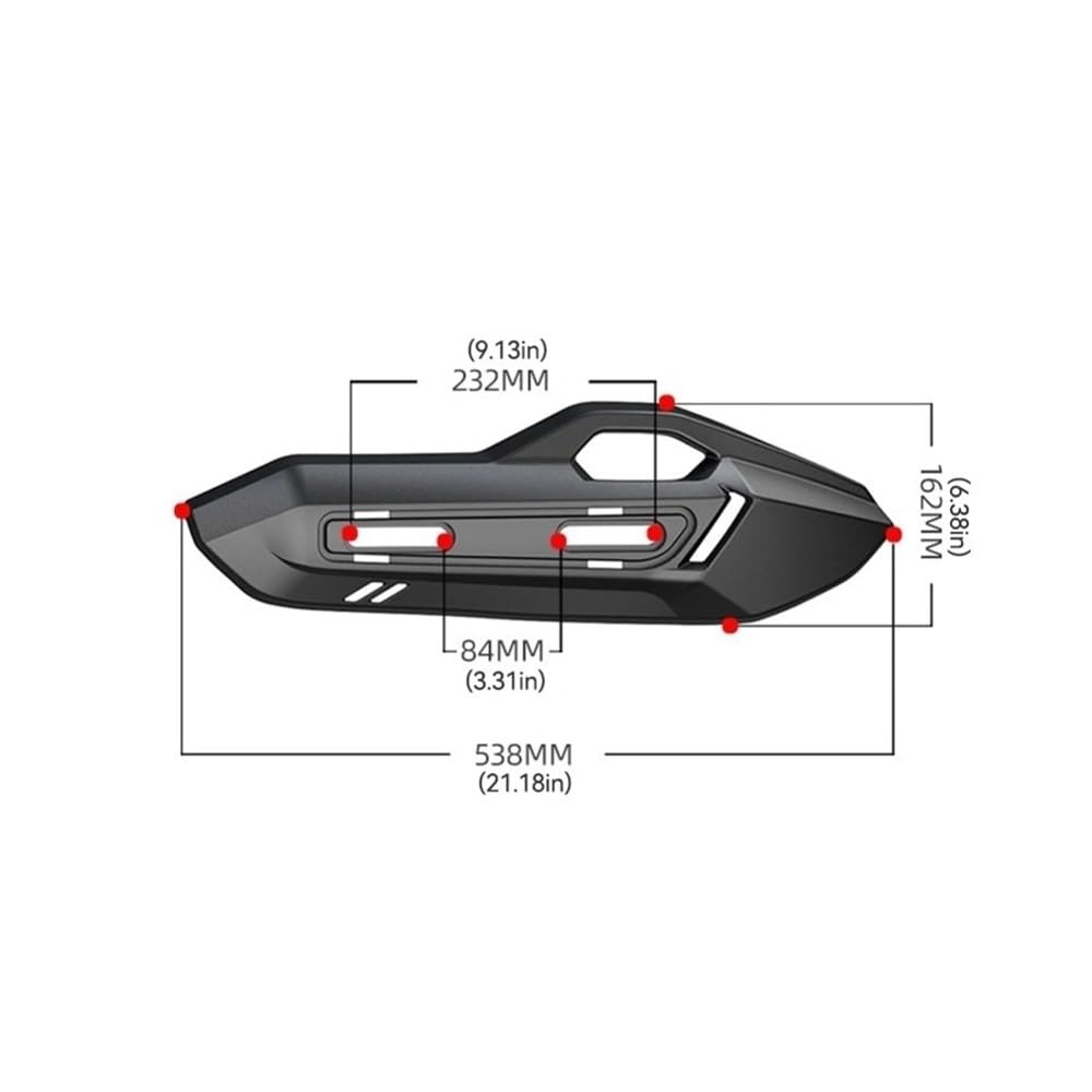 Cubierta Calor Silenciador Para Hoja Aire 125/150/160 | Cubierta De Escape Motocicleta A Prueba Calor Ensanchada, Protector Silenciador Ventilado, Protección Tubería Bicicleta Para