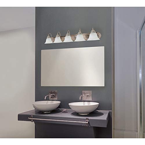 Image of Nuvo Lighting 60 /323 Traditional Five Light Vanity from Ballerina Collection in Pwt, Nckl, B /S, Slvr. Finish