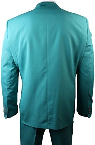 M Apparel Mens Turquoise Green Suit Blazer Trouser & Tie Party Wedding Prom Tailored Fit green 50