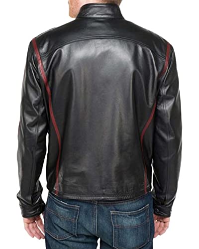 Mass Effect 3 N7 Genuine Black Leather Jacket2