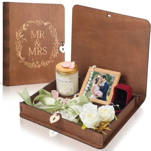 Wooden Mr and Mrs Memory Box