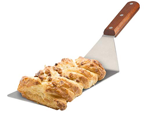 Image of VEMONIO Stainless Steel Pizza Pancake Pastry Lifter Spatula with Wooden Handle (13 x 4.3 inches)