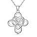AEONSLOVE Cadena de Plata para Mujer, S925 Plata Esterlina Irlandés Infinito Amor...