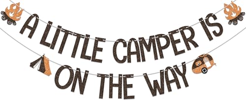 A Little Camper Is On The Way Banner, Little Camping Baby Shower Birthday Party Decor, Nothing S’more Fun Than a Baby Party Sign, Camping Baby Shower Birthday Gender Reveal Party Decor Supplies Brown