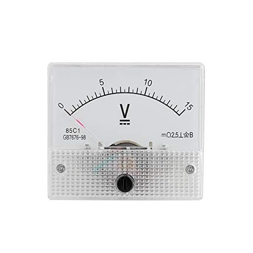 Vbestlife Voltímetro Analógico de Cuadro Móvil Panel DC Actual 2.5 85C1 Medidor de Voltaje Medida Precisa con Bajo Consumo(0-15V)