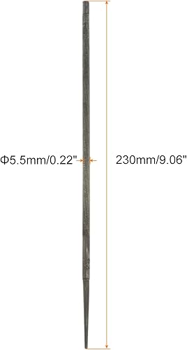 Miniatura 2 de PATIKIL Limas de motosierra de 0.217 in, 1 juego3 piezas de rodamientos redondos de acero para afilar cadenas de motosierra para carpintería de