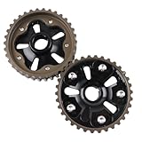 2 Pcs Performance Camshaft Gear Pulley Set for B16A B16B B18C Engines - Black