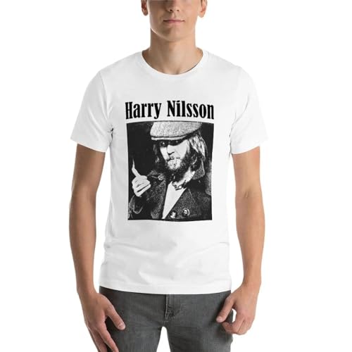 Photo de PUMPKINPAIPAI Harry-Nilsson-T-Shirt-Black-t-Shirts-Quick-Drying-Shirt-Man-Clothes-Mens-t-Shirts