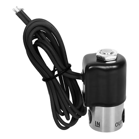 1/8" NPT Stainless Steel Water/Methanol Electric Solenoid 12VDC Normally Closed VITON(Water/Methanol-Black) Cover