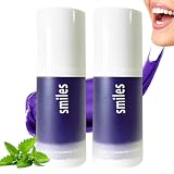 JHAZUN 2Pcs V34 Pasta Blanqueadora Dientes,Pasta De Dientes Blanqueadora,Blanqueador Diente Morado