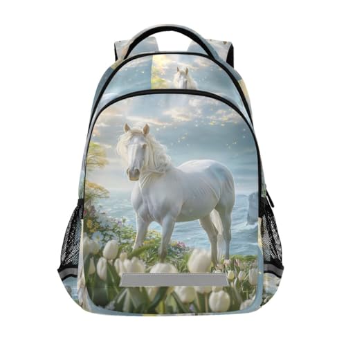 Sac à dos pour étudiants motif cheval sac à livres enfant