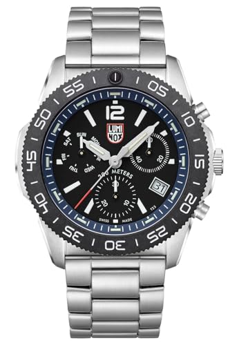 Luminox Reloj analógico de Cuarzo para Hombre con Correa de Acero Inoxidable XS.3143.M, Negro, Moderno