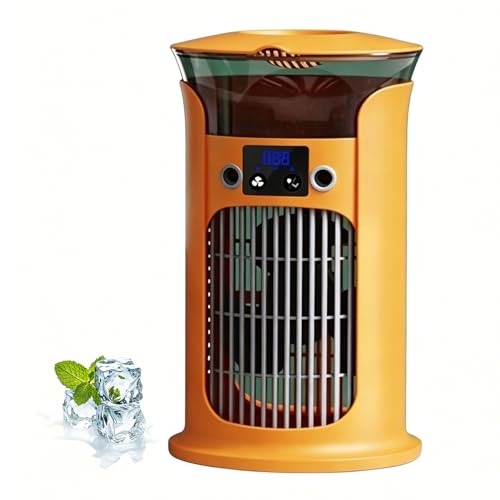 Ventilador de aire acondicionado portátil con gran angular de 180° y 3 velocidades de escritorio 2
