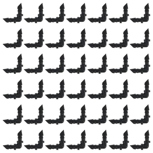 Conectores de codo plásticos y resistentes a la intemperie para riego de 4/7 mm 2