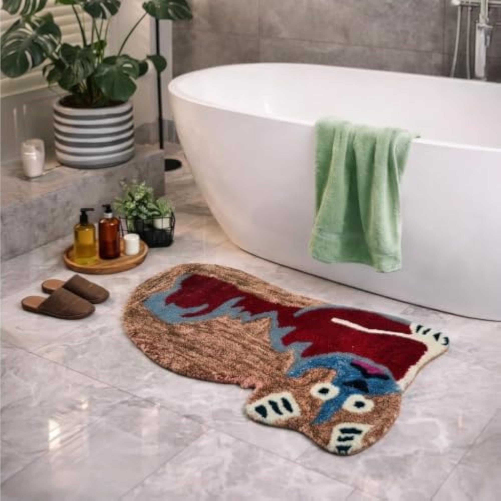 Handcrafted Woolen Heavy Duty Bath Rug