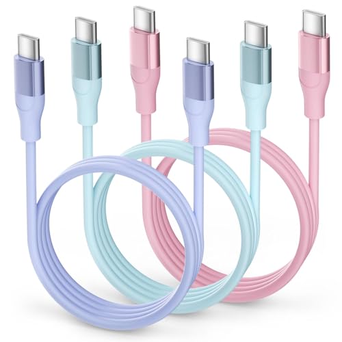 ZJB USB C to USB C Cable 3 Pack, 60W PD Fast Charging Type C Cabl...