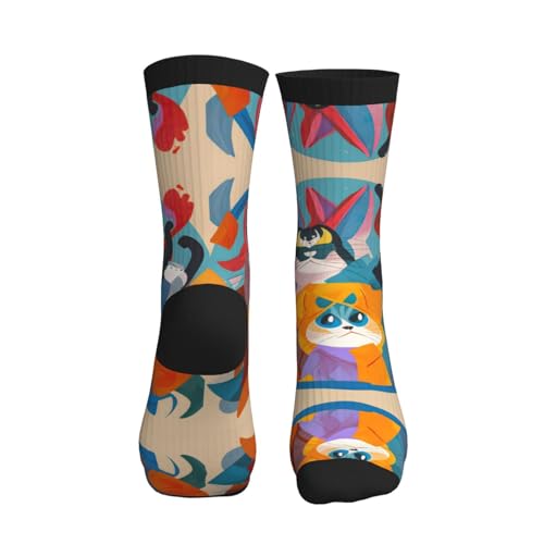 Lovely Cartoon Cats Fashion Leisure Sports Socks Are Unisex To Keep Feet Dry Suitable Various Outdoor Sports2