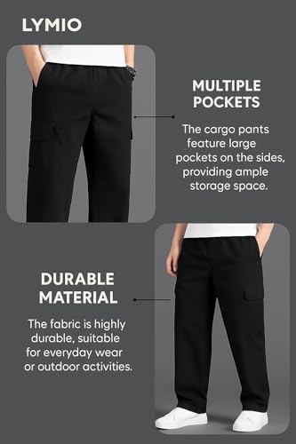 Image of Lymio Cargo for Men || Cotton Cargo Pant || Drawstring Waist Pant (Also Available in Plus Sizes) (117-120)