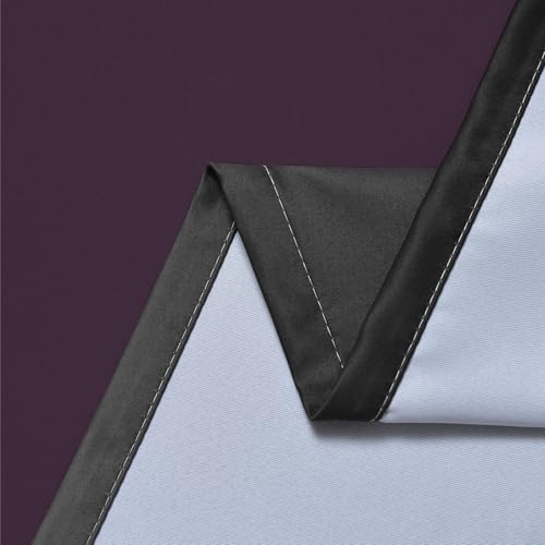 Image of SimpleHome Ombre Room Darkening Curtains 84 inches Length for Bedroom,Grommet Gradient Light Blocking Purple and Black Window Curtains for Living Room,2 Panels, 52x84 inches